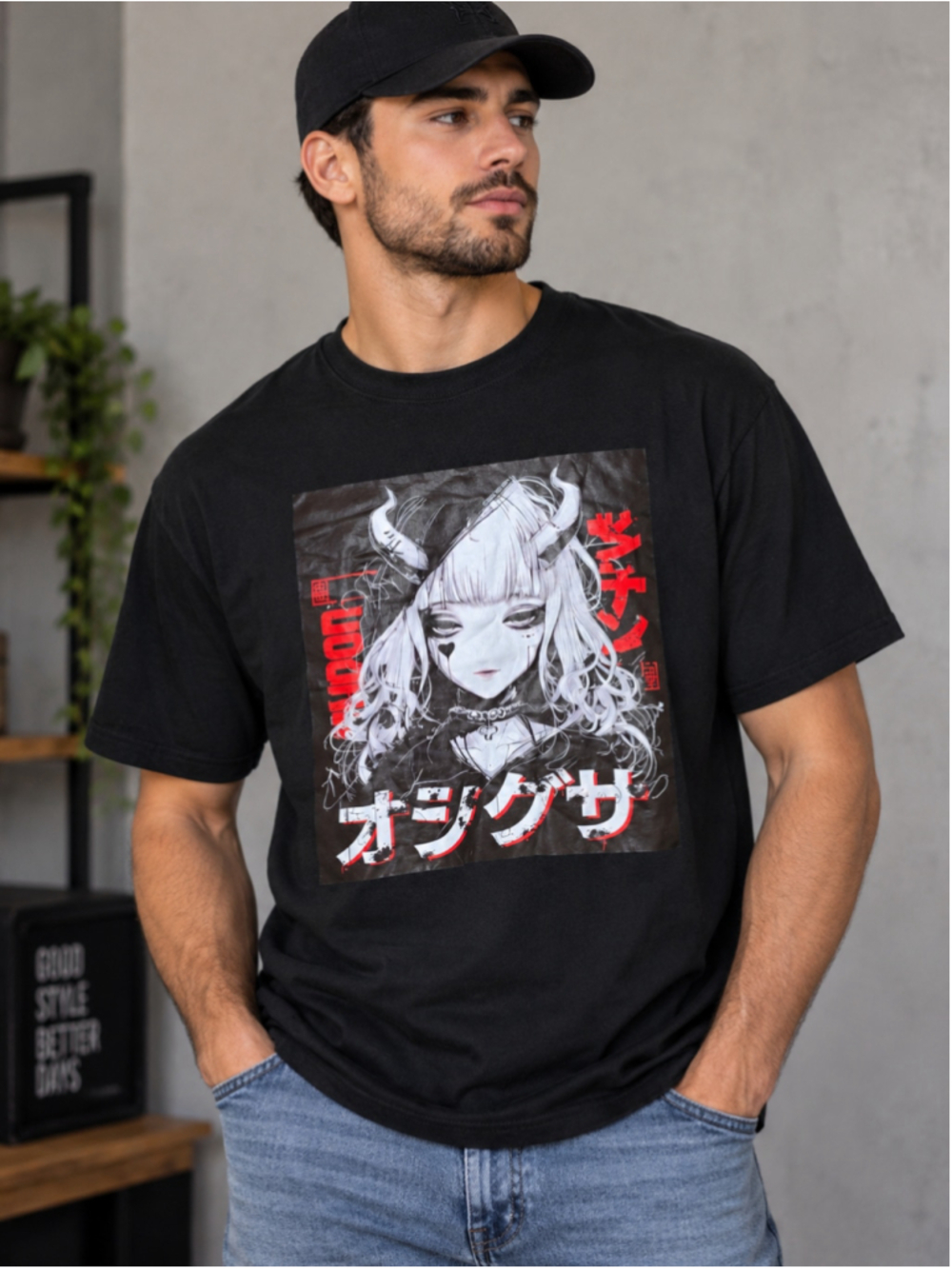 Men's Unbranded Graphic Tee Shirt Black White 3XL